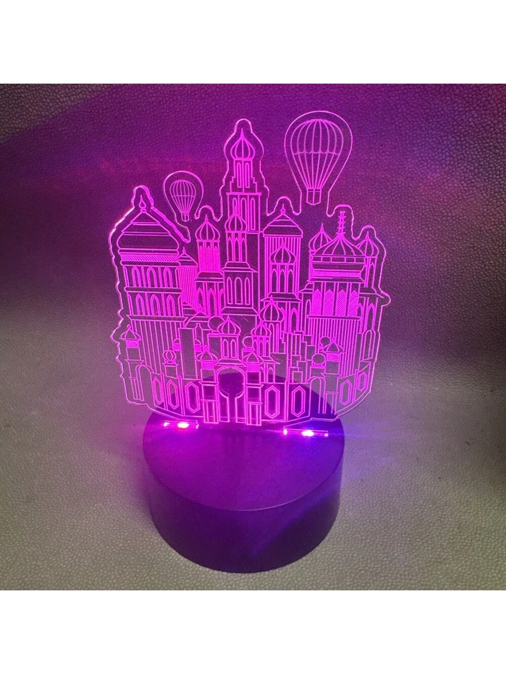 Wicked Illusion Lamp Emerald City 3D Light Acrylic Color Changing Universal 7”